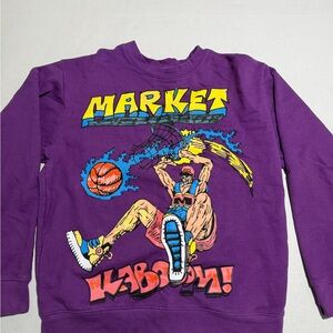 Market 'Slam Dunk'‎ pullover purple Sweatshirt, men's medium #118